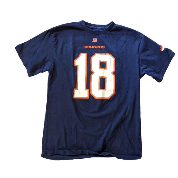 🛍️Denver Broncos Manning T Shirt #18 Size Large - Picture 1 of 5